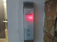 Schindler FI GL 100 Line hall station with touch sensitive buttons (intermediate floor).