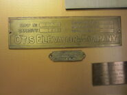 1912 Otis nameplate