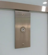 Mitsubishi Fire Emergency Return (FER) keyswitch. This is used to send the elevator to the evacuation floor in case of fire in the building. All hall and car calls are cancelled when FER is activated.