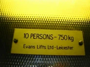 1980s Evans Lifts nameplate.