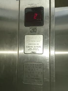 1991 China Schindler Elevator M-Line nameplate in Hong Kong.