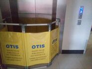 OTIS Elevator Under Maintenance & Improvements in Sam Ratulangi Universities Faculty of Law, Indonesia - circa. 2023