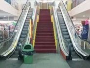 Two single-file O&K escalators (installed in 1986) at Pasar Atum, Surabaya, Indonesia. These were replaced into Otis XO-508 units in 2017.