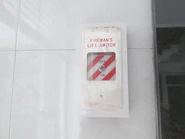 Kone fireman switch which is only found in Asia.