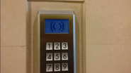 Z-Line keypad with LED dot-matrix like display telling passenger to display ID card (Schindler ID only)