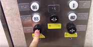 1971 Otis elevator with Japanese white buttons in Sapporo Mitsukoshi, Sapporo, Hokkaido, Japan before modernization. (Credits to YouTube user north eagle)