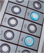 Top Line St Steel (car operating panel) buttons (credit: ThyssenKrupp Elevadores Brazil).