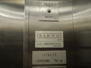 1970s Sabiem nameplate.