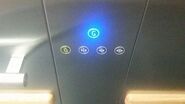 KDS 300 flush mounted round buttons (with blue illumination)