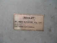 1991 Indolift nameplate.