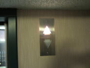 1970's U.S. elevator intermediate lantern lit