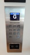 Sigma DDS keypad showing floor G (Credits to YouTube user TG97Elevators)