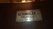 1950s Belgium Schindler nameplate.