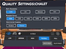 Graphics quality settings and spectator view