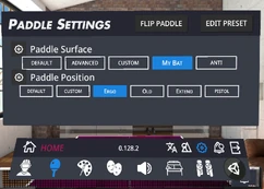 Paddle setings, including