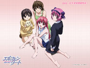 The main cast of Elfen Lied (anime)