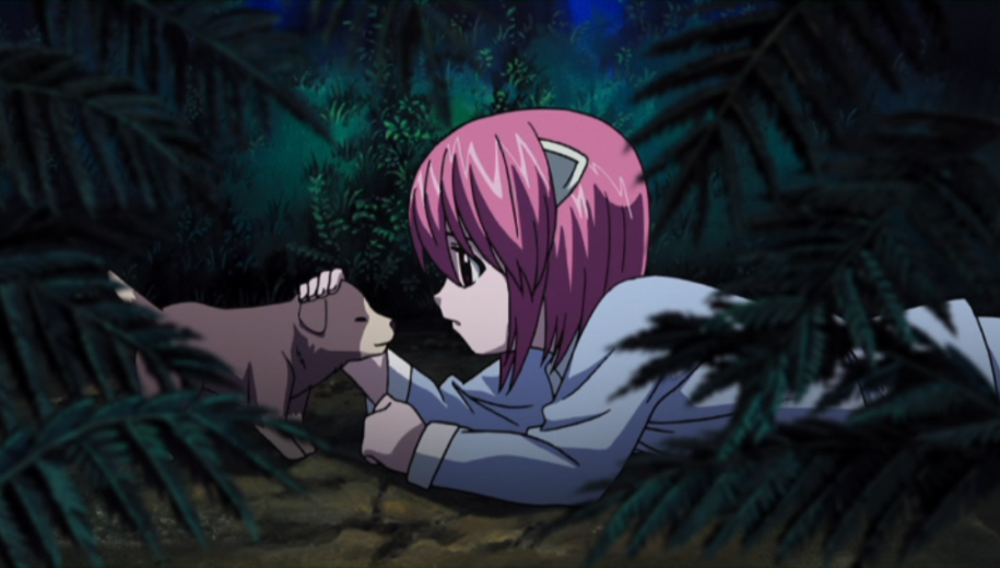 Dog, Elfen Lied, girl, anime, HD wallpaper