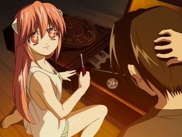 symbolism - What's the significance of the 'w' finger position in Elfen Lied?  - Anime & Manga Stack Exchange