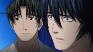 KakuKura.png (347 KB) Kakuzawa watches #3's torture with a disgusted Kurama.