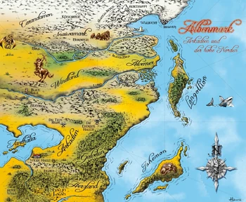 Karte Albenmark Drachenelfen