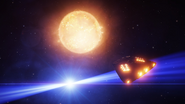 Sidewinder Mk I heat vents and a neutron star