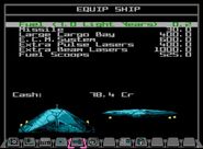Cobra Mk III in Elite 1, NES version