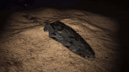 A wider view of the Valkyrie crash site and debris