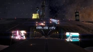 Ground vehicle entrance to Ehrlich City in Sol
