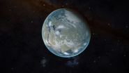 A view of Earth in Elite: Dangerous