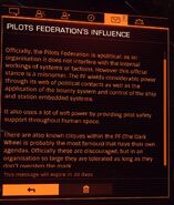 Pilot's Federation influence