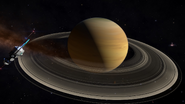 Saturn and a tourist beacon