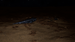 Разбившийся корабль Anaconda на Меркурии