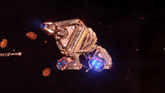 The ship's thrusters