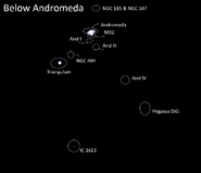 Visible Galaxies below Andromeda.