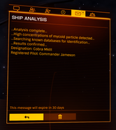 Analysis of CMDR Jameson's Cobra MkIII, also indicating mycoid contamination