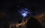 Collector Limpet delivering salvage to a Viper Mark IV