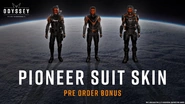 The Pioneer Suit Skin bonus for pre-ordering Odyssey