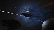 Fleet Carrier jumping in 3rd person view - Elite Dangerous beta