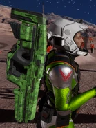 AR50.jpg (1.55 MB) Commander carrying an AR-50 in green camo paint