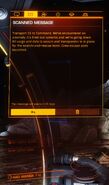 Crashed ship core scan message