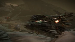 Таргоид-падальщик вблизи при лучших условиях освещения