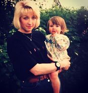 Tracey Goulding (left) and Jordan (right) when they were younger