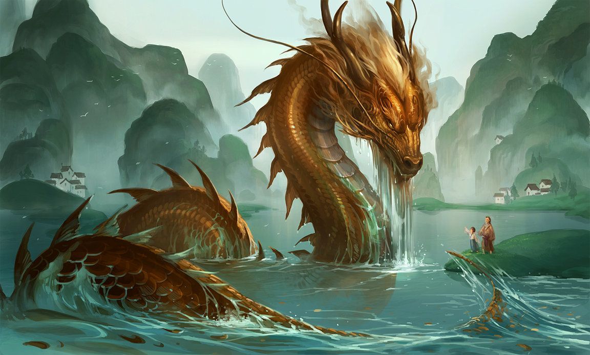 Gold Dragon by Drogway on DeviantArt