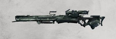 1276x432 11534 Rail sniper rifle 2d sci fi gun weapon rifle concept art picture image digital art