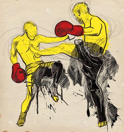 kickboxing drawings