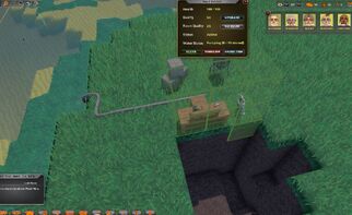 Saltworks and pit for fresh water to collect.