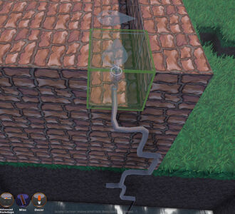 Placement of water pump.