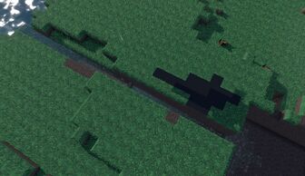 Trench for moving water horizontally.