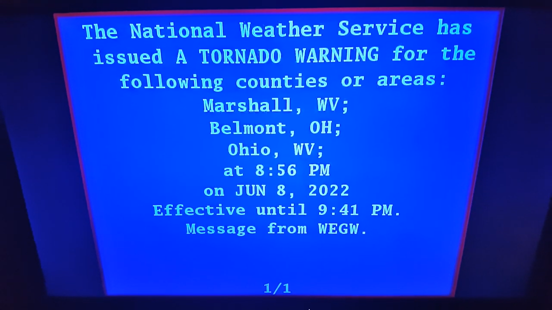 emergency alert system tornado warning