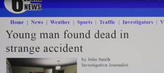 The newspaper's title in the alternate ending.